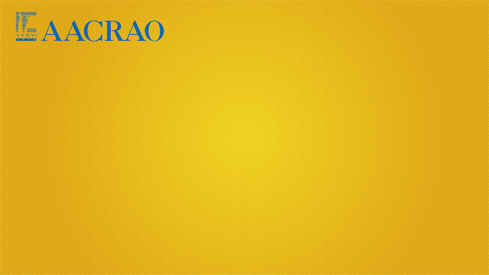 AACRAO Zoom background featuring a yellow gradient.