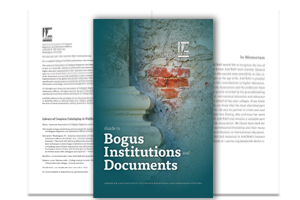 Bogus Institutions Documents book cover.