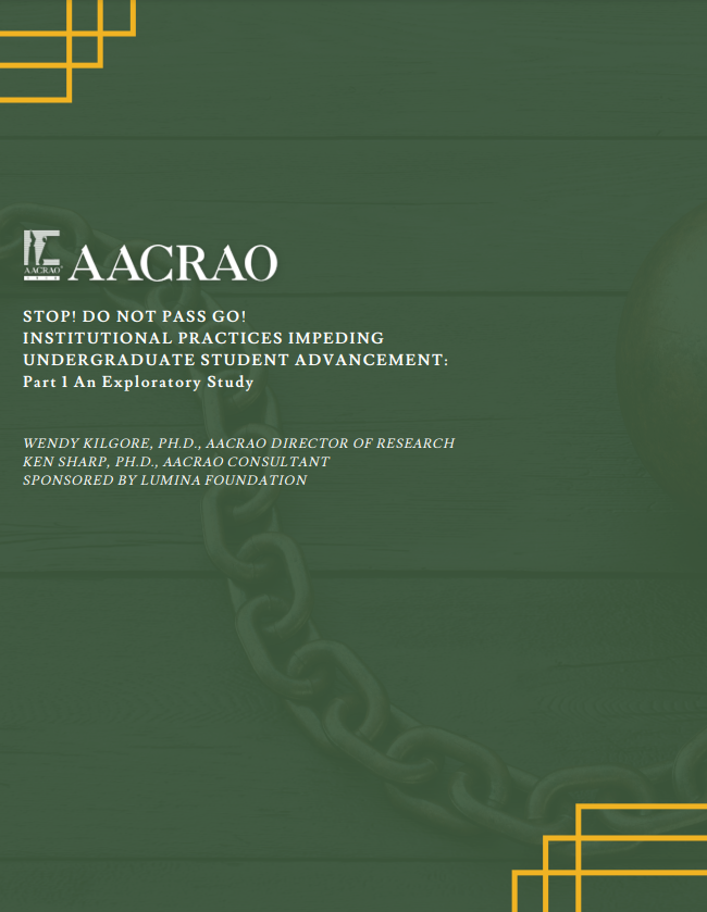 AACRAO report cover titled 