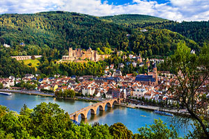 Photograph of Heidelberg City in the state of Baden-Wurttemburg, Germany.