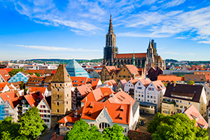 Photograph of Ulm Germany Skyline.