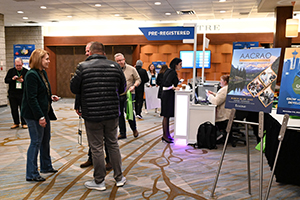 Group of SEM Conference attendees at registration.