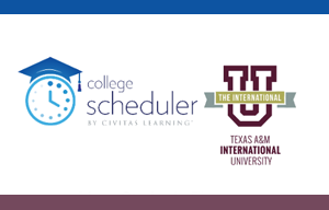 College Scheduler and TAMIU logos