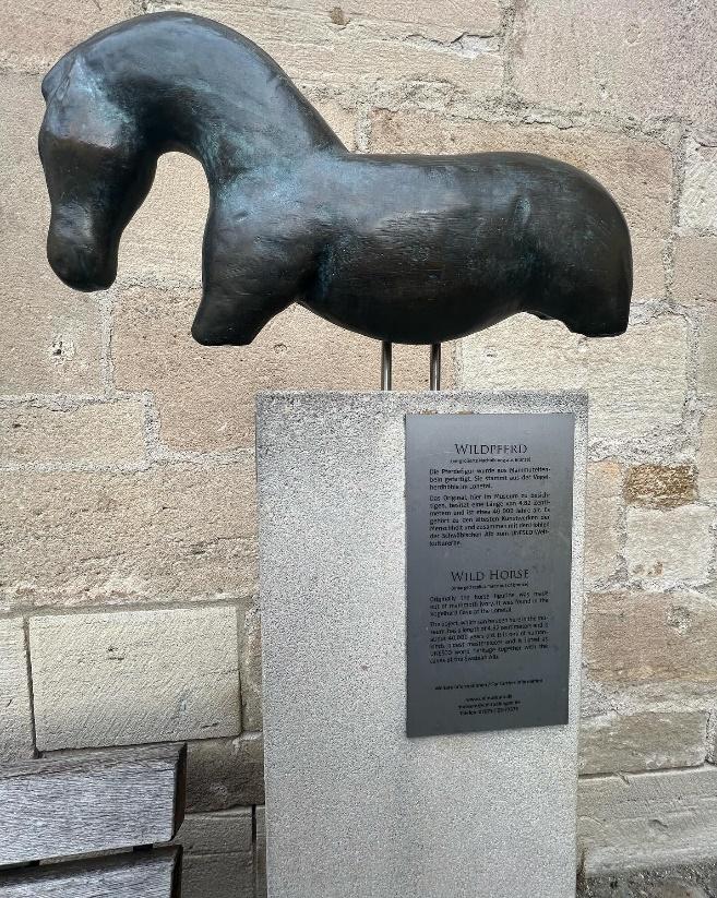 Photograph of wild horse sculpture