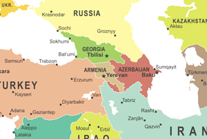 map of the caucasus region