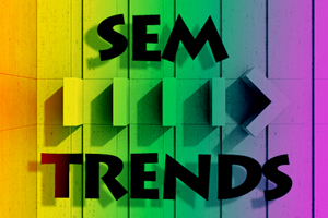 background gradually fading from orange to purple with the text "SEM Trends" displayed