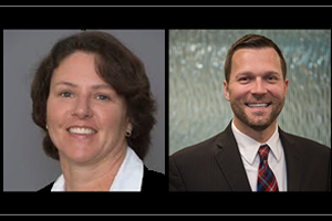 headshot of Tammy Johnson on the left and a headshot of Chris Dorsten on the right