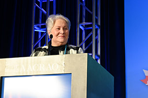 Photograph of long-time AACRAO staff member Michele Sandlin
