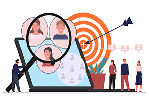 Illustrated representation of segmentation marketing.