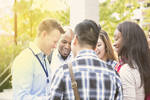 Students visiting campus.