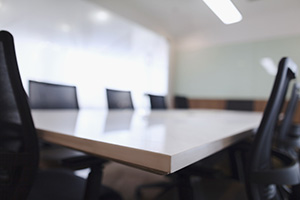 Empty board room.