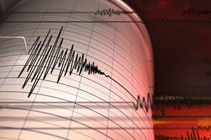 seismograph showing significant activity