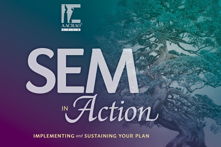Purple & Green SEM in Action Book Cover with Bonsai Tree.