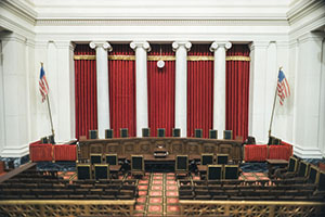 Photograph of the interior of the U.S. Supreme Court