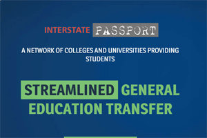 blue background with the text overlay: "Streamlined General Education Transfer"
