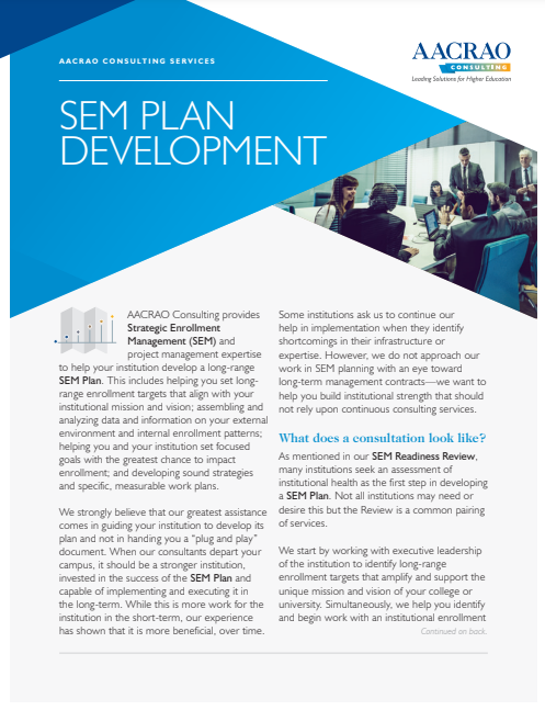 SEM Plan Development Brochure Cover