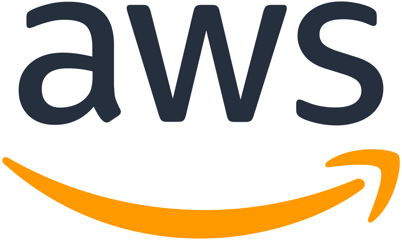 Black and Yellow Amazon Web Services Logo.