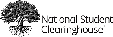 Black and White National Student Clearinghouse Logo.