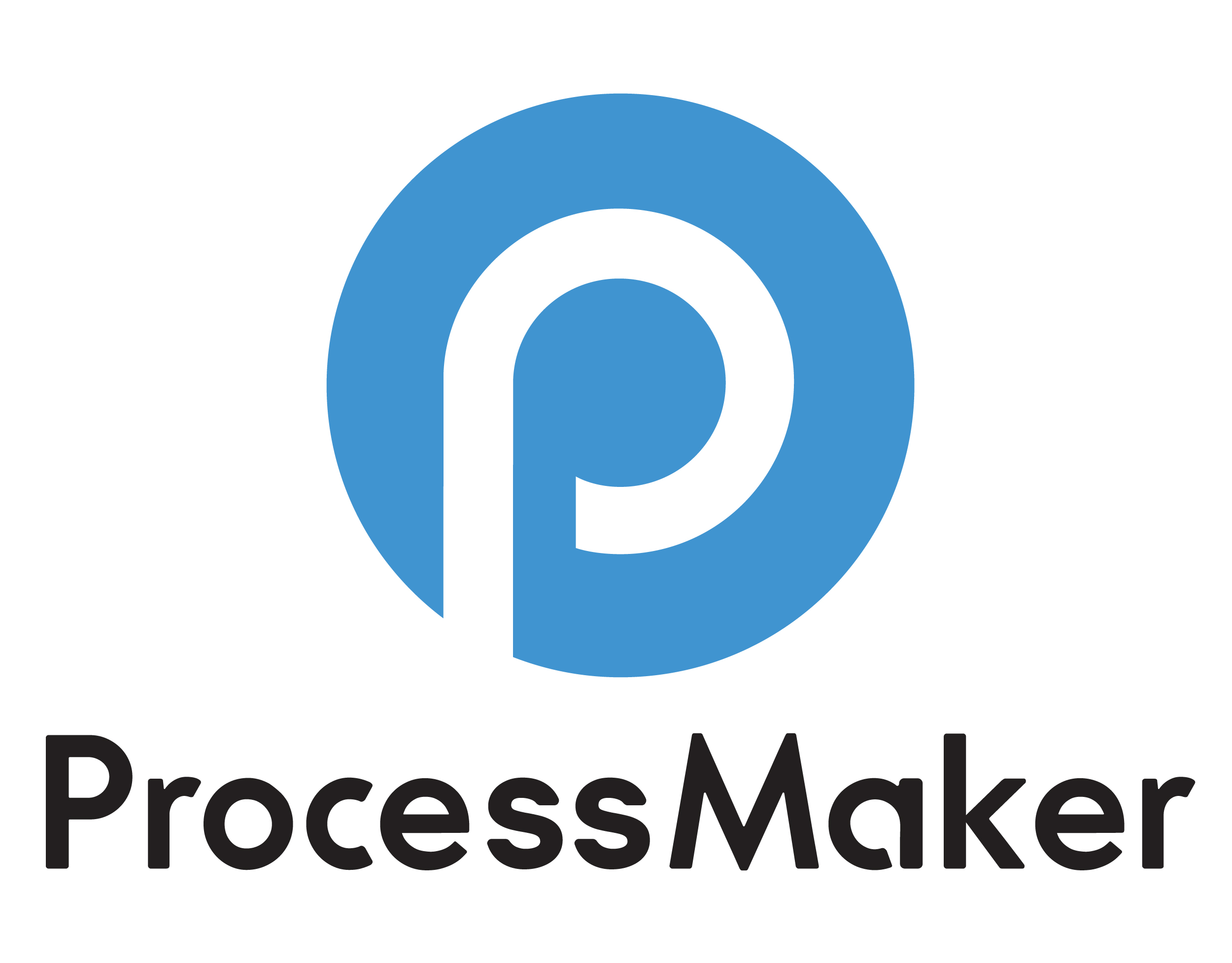 Process Maker Logo in Black & White