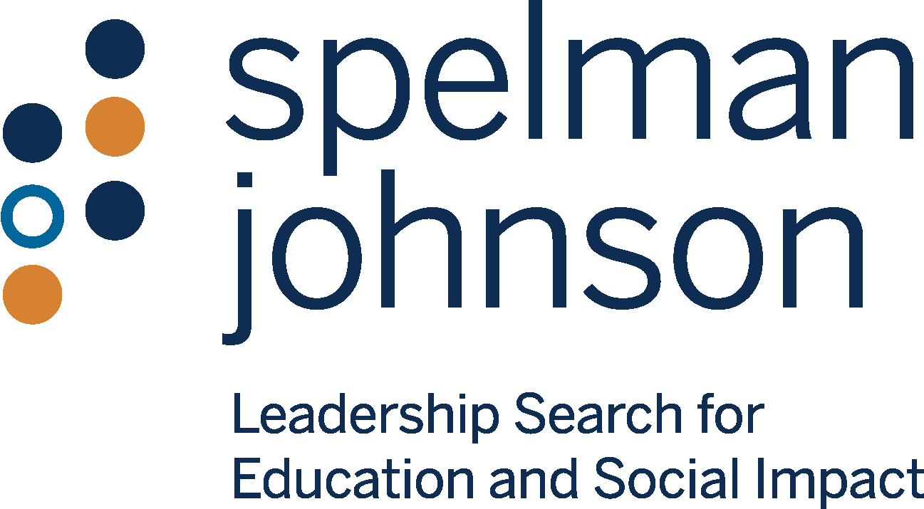 Blue and White Spelman Johnson Logo.