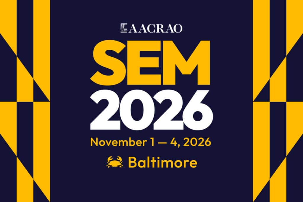 AAACRAO SEM 2026 in Baltimore, November 1–4, 2026