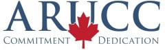 ARUCC logo with a red maple leaf between the words Commitment and Dedication