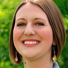 Portrait of a smiling woman outdoors