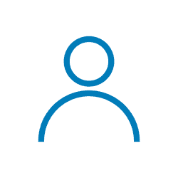 plain white background with a blue default person icon