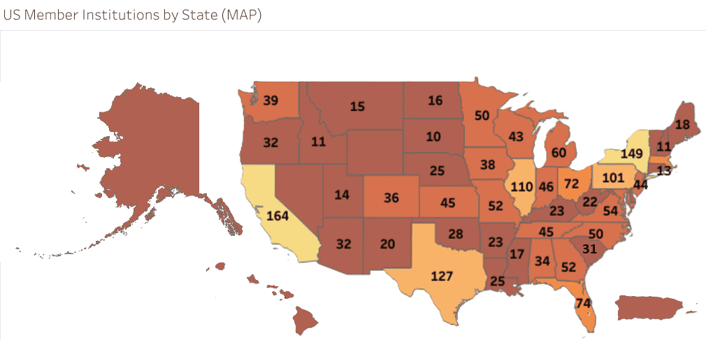 us-institutions-by-state-map
