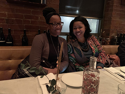 Two ASCEND members enjoying dinner at SEM 2022