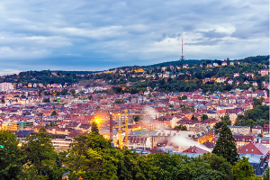 Aerial photograph of Stuttgart, Germany