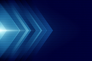 Right facing blue chevron arrows visualizing transfer.