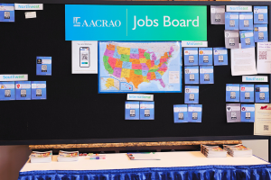 The AACRAO Jobs board at the Annual Meeting