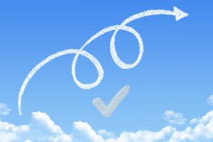 Arrow loop in the clouds