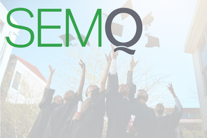 SEMQ logo over college graduates