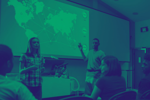 Students presenting to class