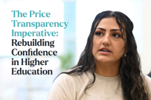 Strada report cover "The Price Transparency Imperative: Rebuilding Confidence in Higher Education"
