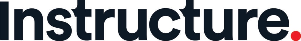 Instructional text logo reading "instructure" with a red dot