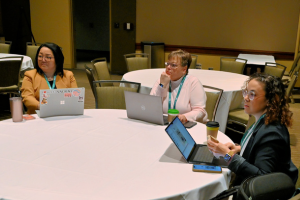 group at session table