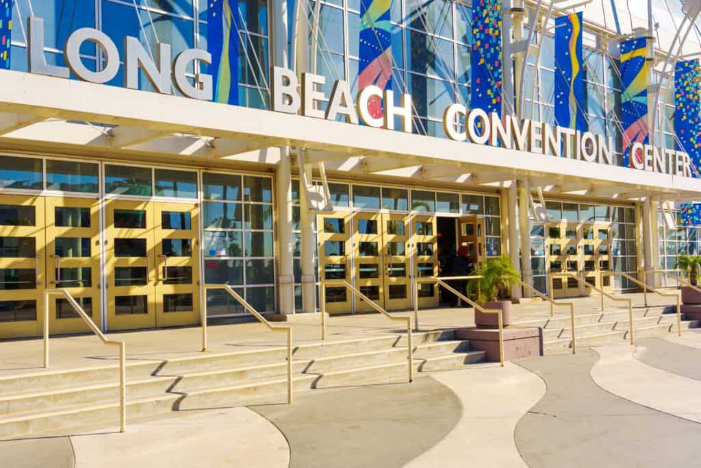 Exterior entrance of the Long Beach Convention Center