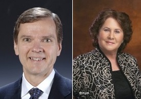 Headshot of Dr. Tom Green on the left next to a headshot of Michele Sandlin on the right.