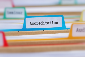 File folder with label "Accreditation"