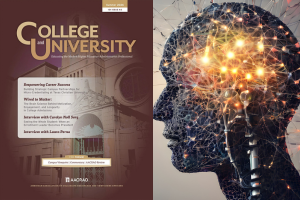 The Summer 2026 cover of C&U with a brain image next to it.